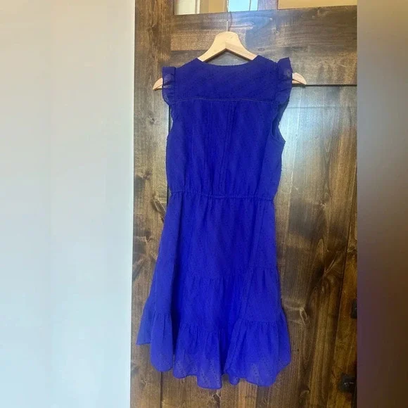 HD in Paris Royal Blue Ruffle Dress Women 0 Sleeveless Fit
Flare Anthropologie - Picture 7 of 9